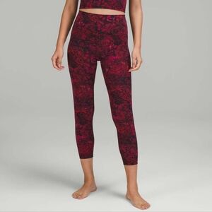 Lululemon Lunar New Year Align 23” Leggings Red Floral Lunar Phase Multi Size 4